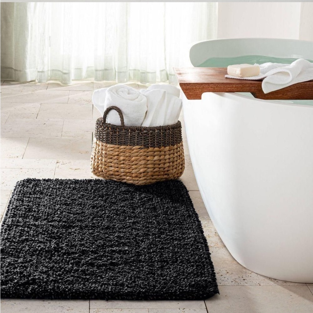 Casaluna Black Bath Rug 24x40